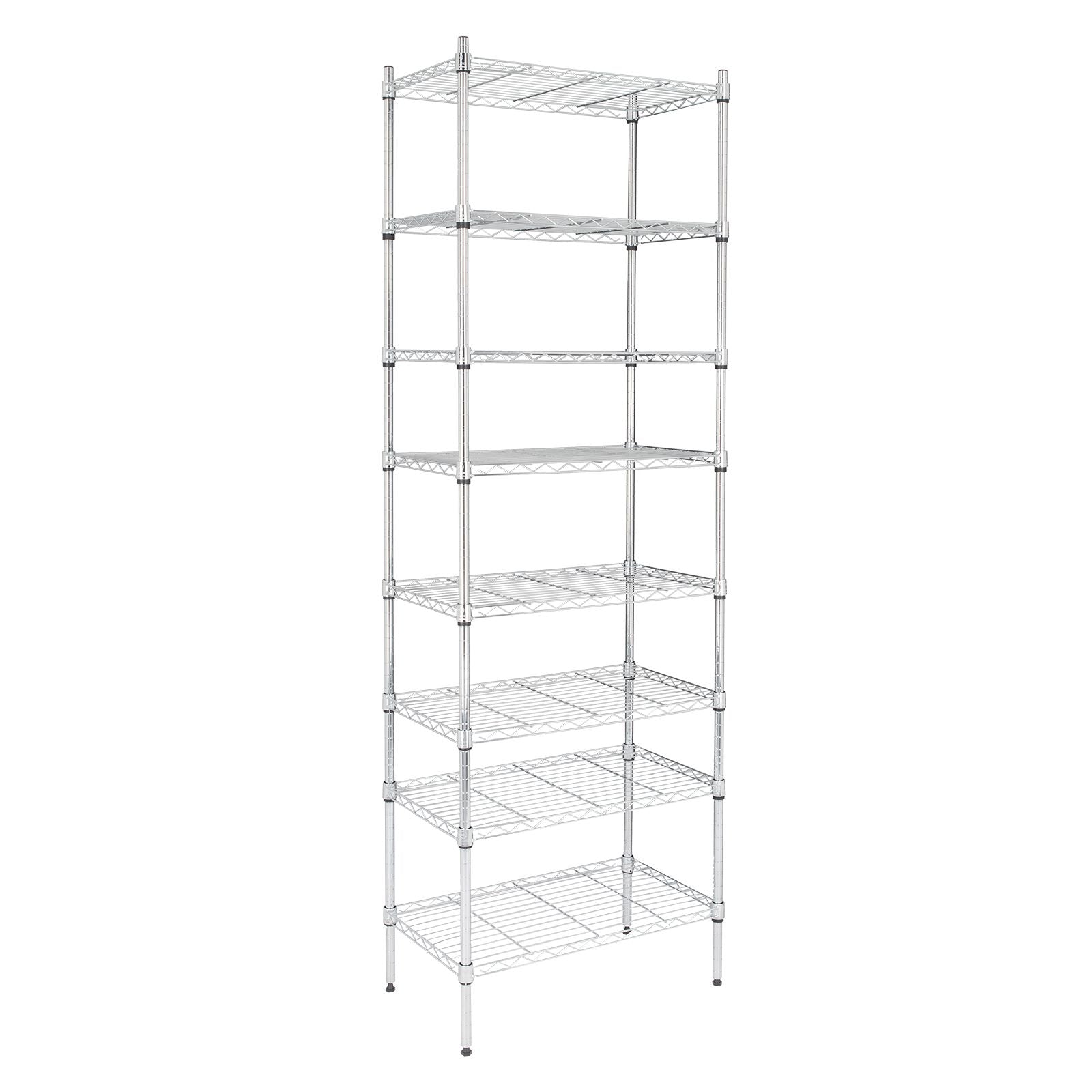 Flexible Eight-Tier Wire Storage Rack