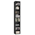 8-Tier Wood Bookcase with Adjustable Shelves – Space-Saving Design