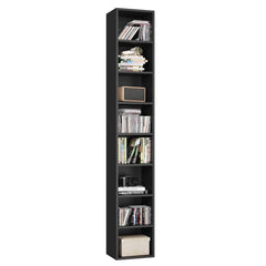 8-Tier Wood Bookcase with Adjustable Shelves – Space-Saving Design
