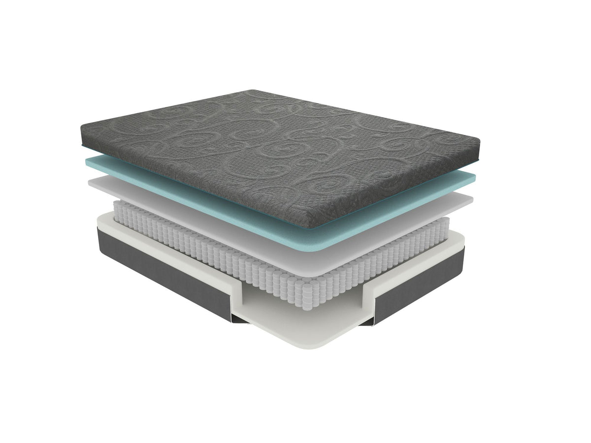 Firm Hybrid Mattress with Gel-Infused Foam for Restful Sleep