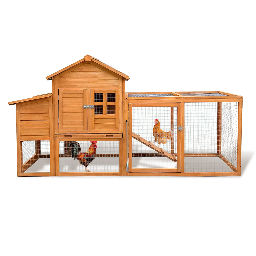 Outdoor Chicken Coop with Nest Box and Removable Tray