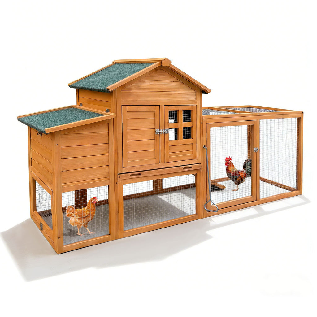 Outdoor Chicken Coop with Nest Box and Removable Tray