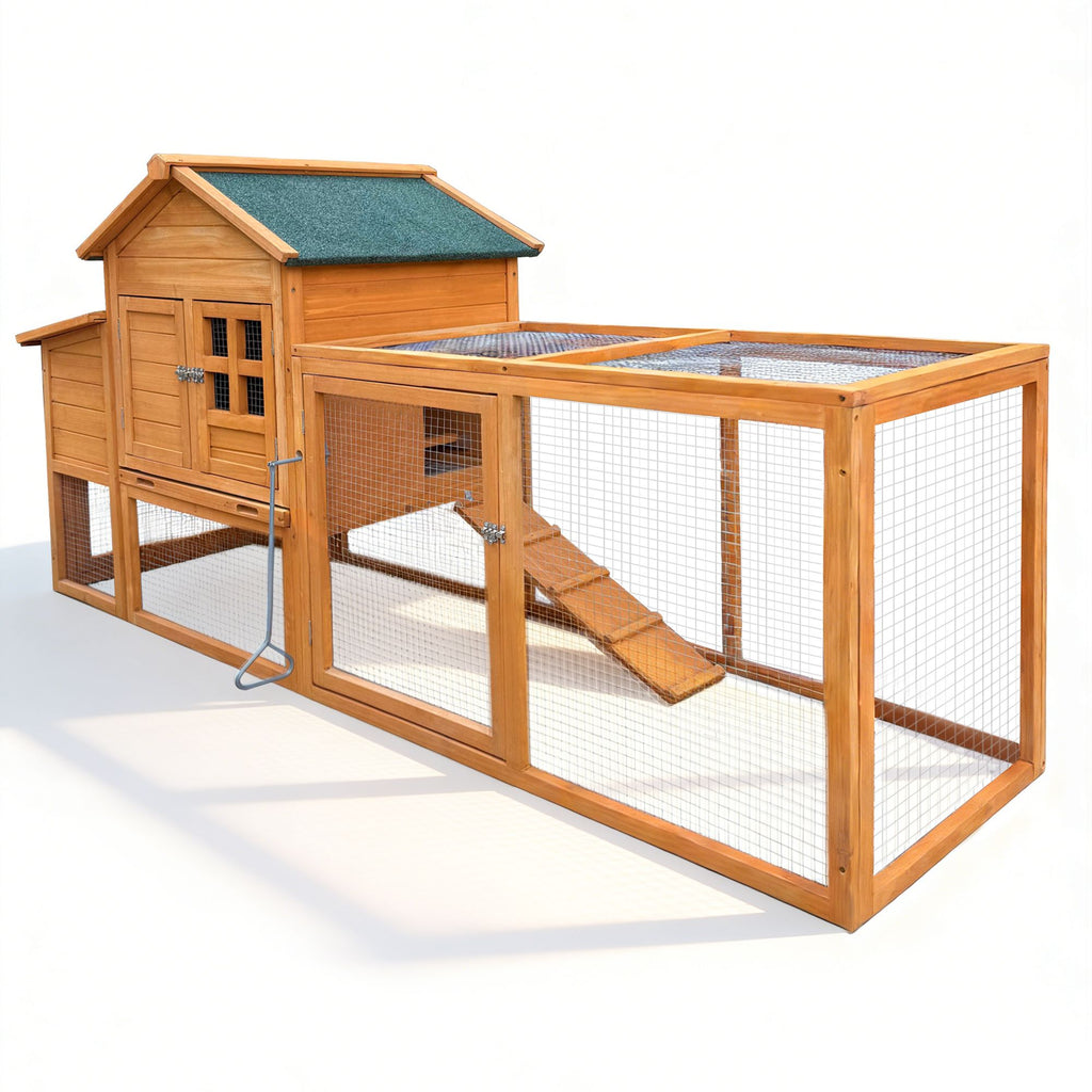 Outdoor Chicken Coop with Nest Box and Removable Tray