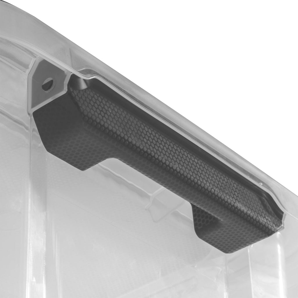 Clear Hinged-Lid Storage Bins with Secure Latches
