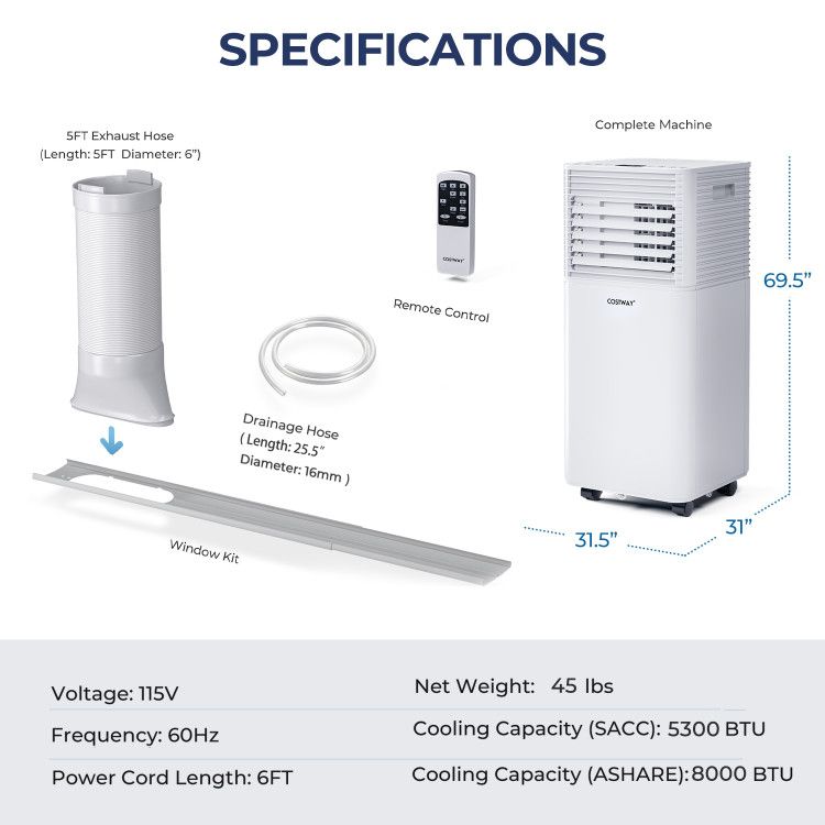 Three-in-One Portable Air Conditioner