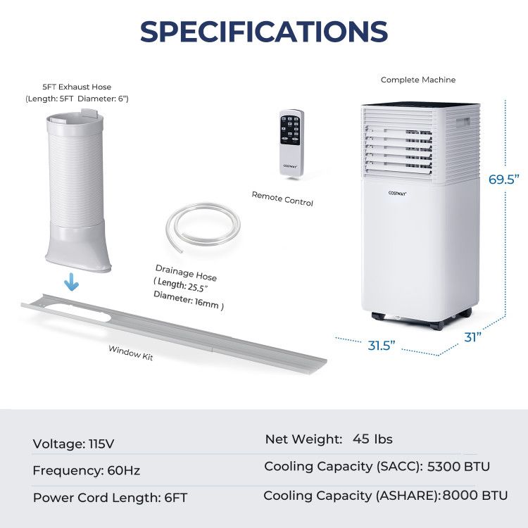 Three-in-One Portable Air Conditioner