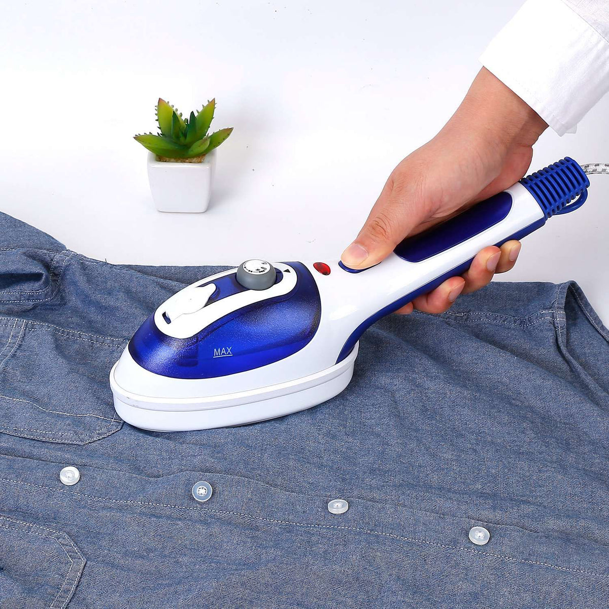 Adjustable Handheld Garment Steamer for Flat or Hanging Care