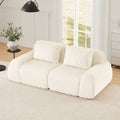 Cream Modular Sofa with Flexible, Assembly-Free Setup