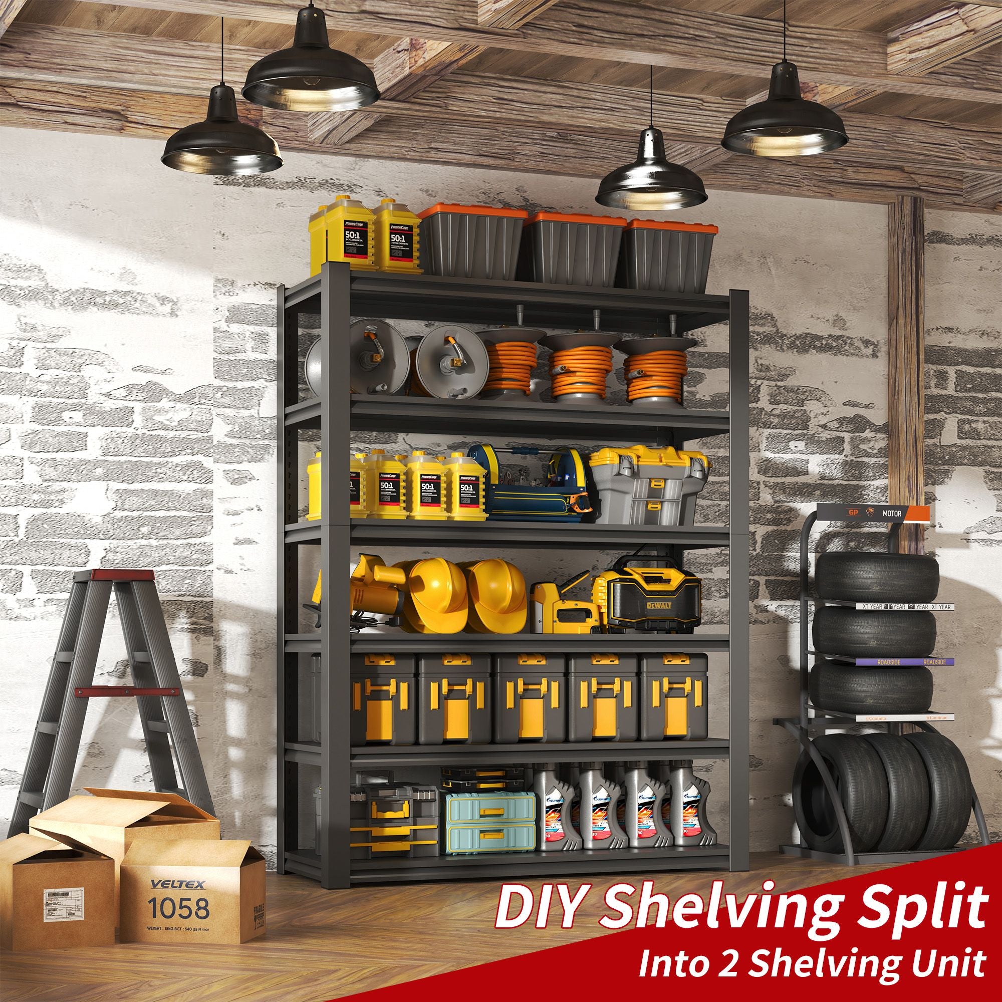 Versatile Adjustable Metal Shelving Unit with Quick Assembly