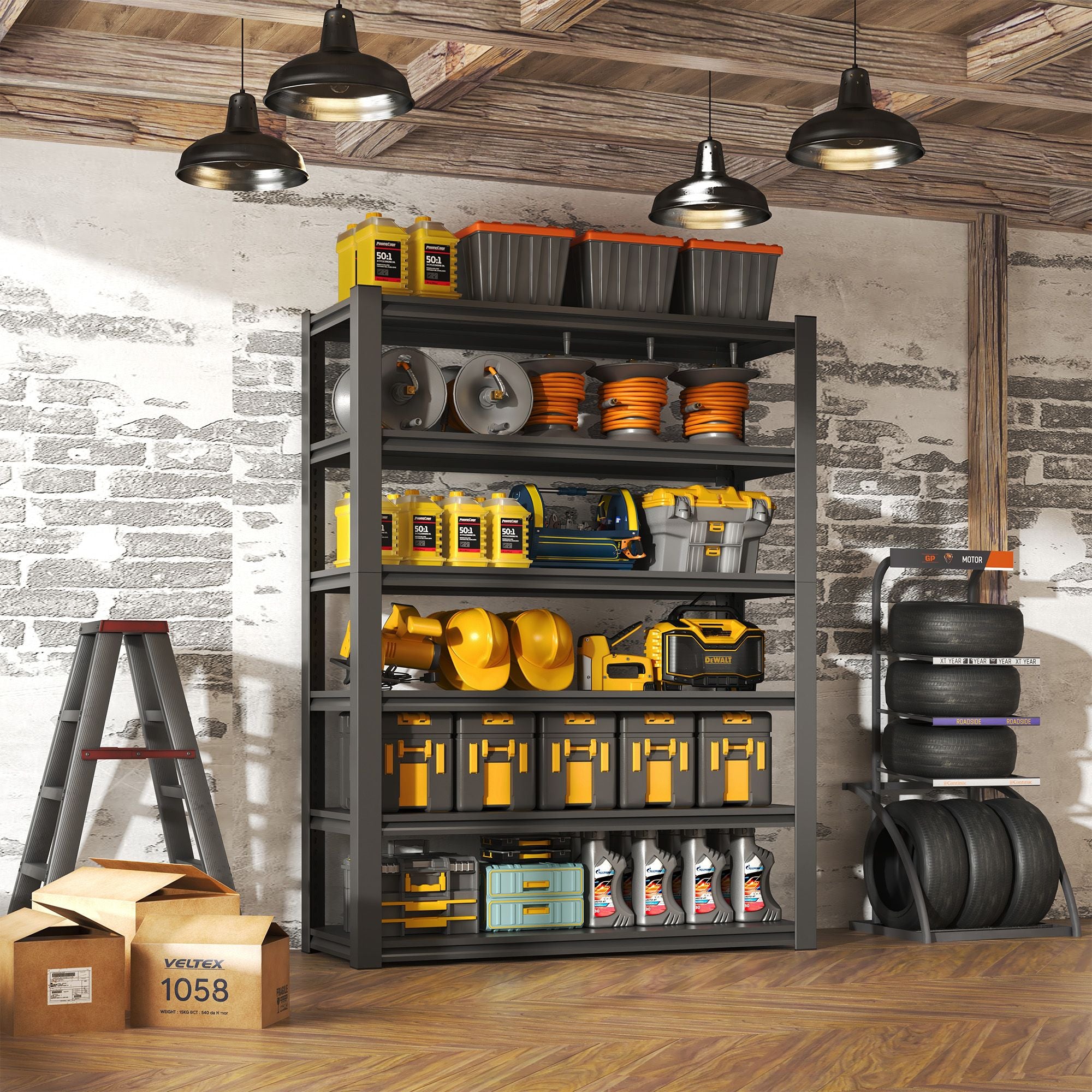 Versatile Adjustable Metal Shelving Unit with Quick Assembly