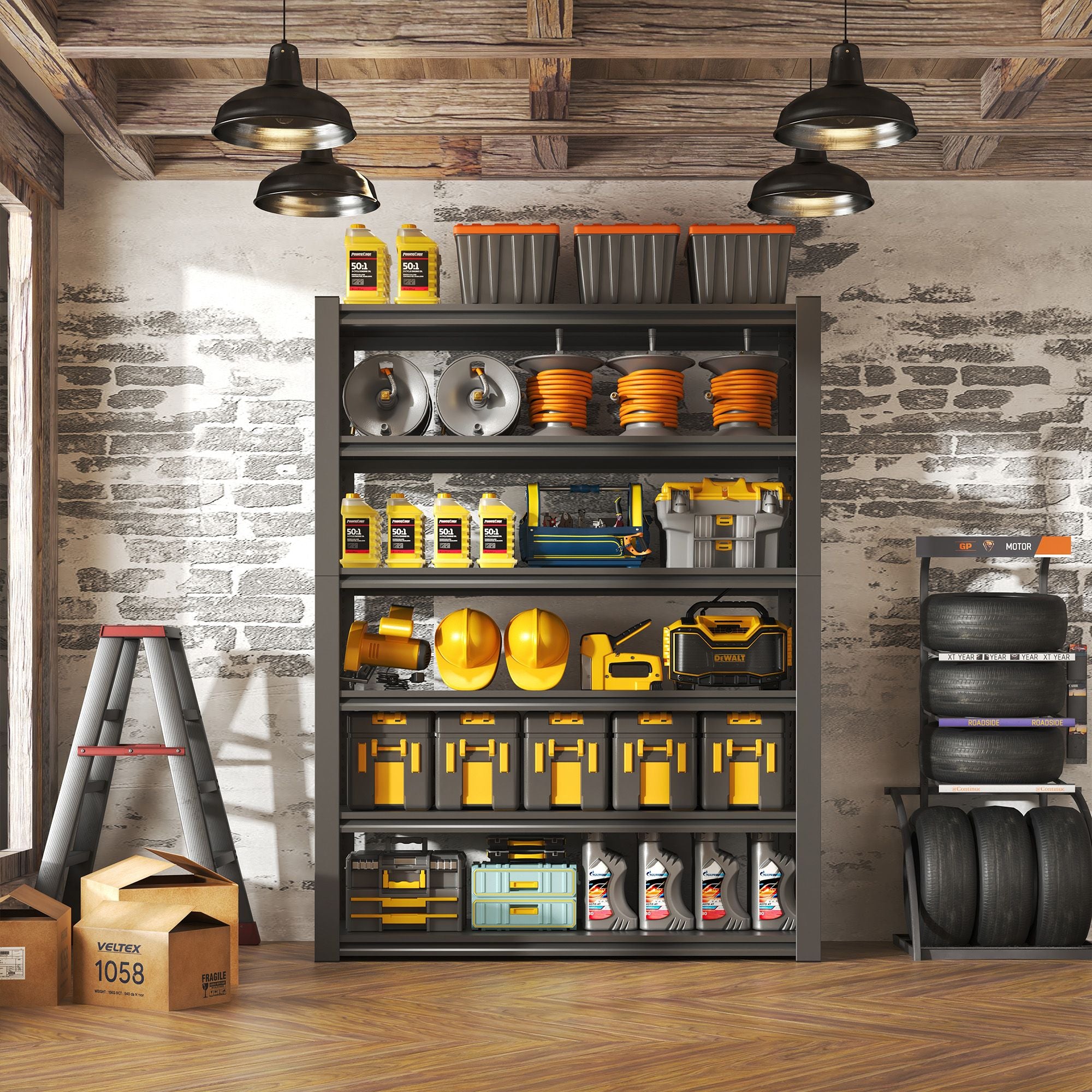 Versatile Adjustable Metal Shelving Unit with Quick Assembly