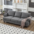 Classic Three-Seater Sofa with Nailhead Trim and Washable Covers