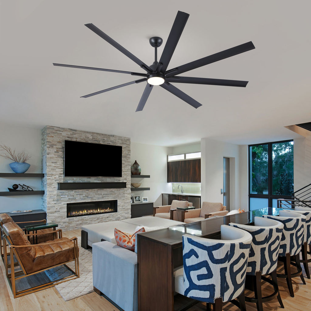 Farmhouse Smart Ceiling Fan with Integrated LED Light