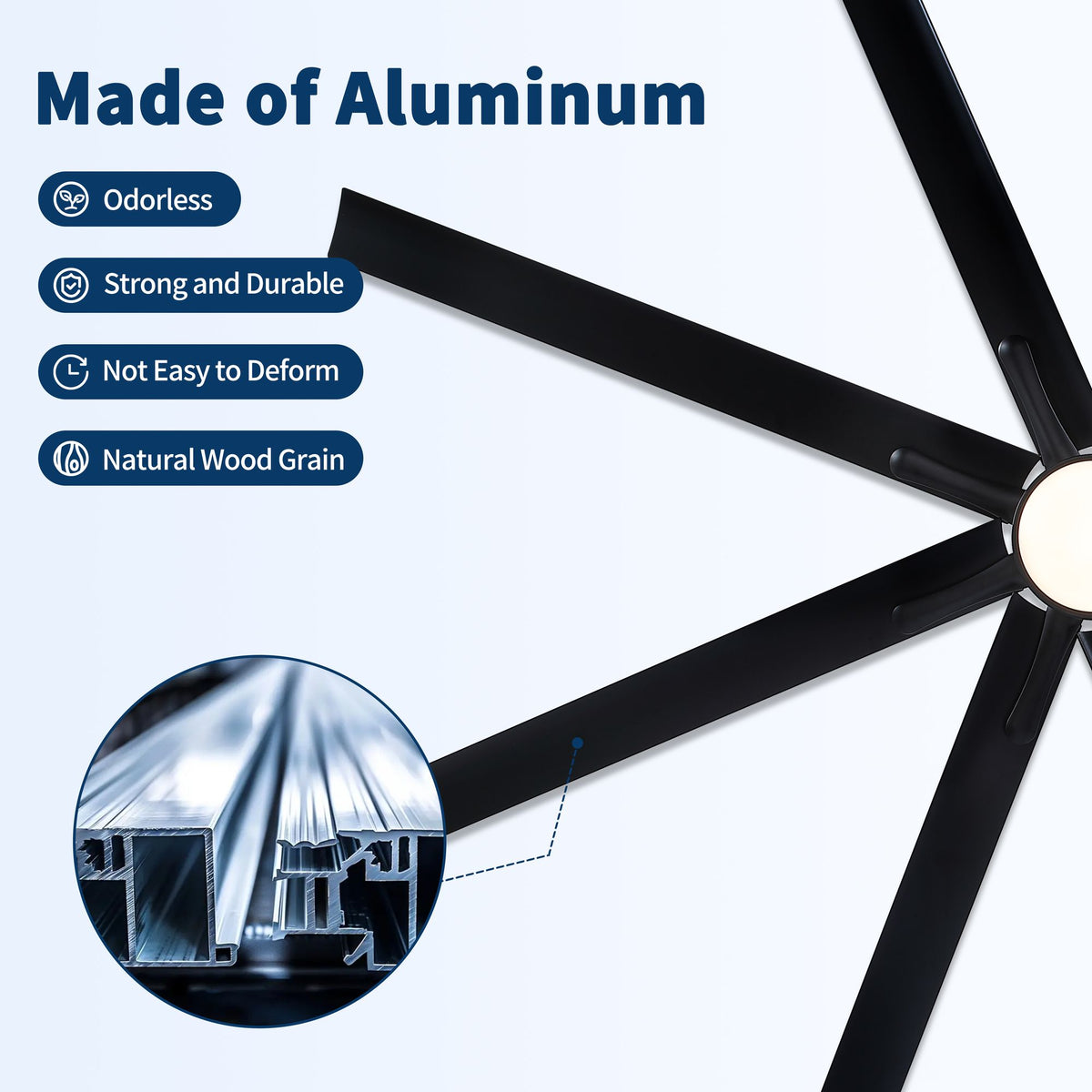 Farmhouse Smart Ceiling Fan with Integrated LED Light