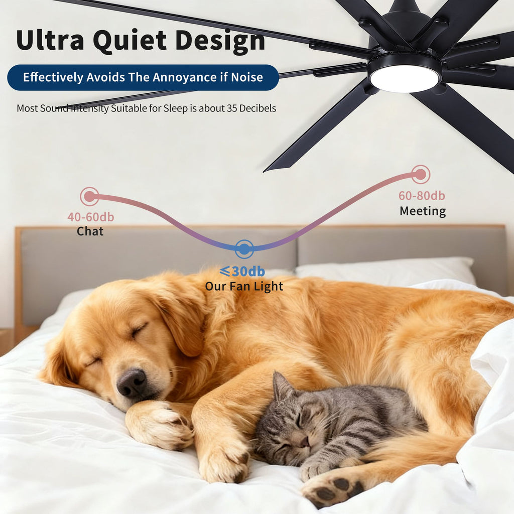 Farmhouse Smart Ceiling Fan with Integrated LED Light