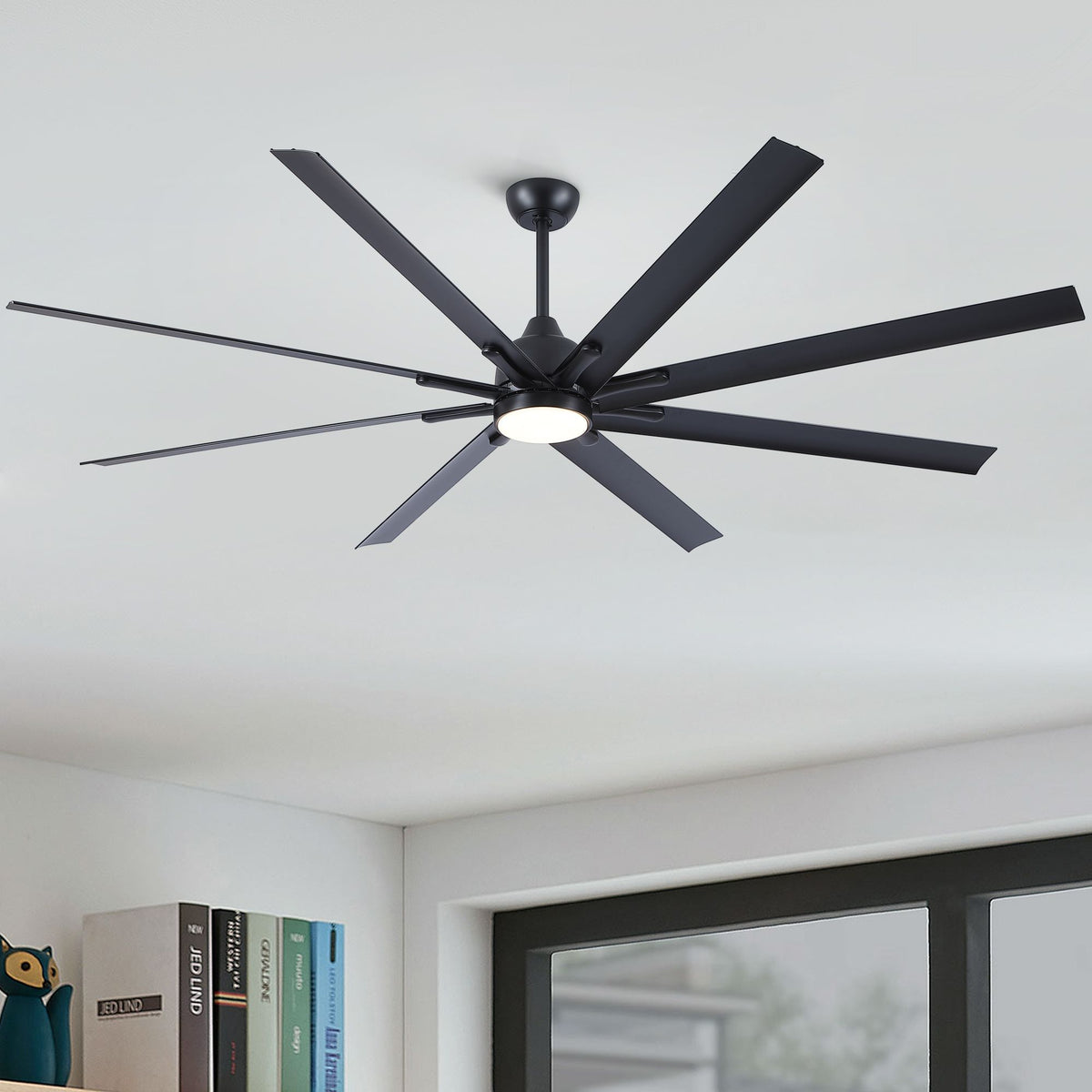 Farmhouse Smart Ceiling Fan with Integrated LED Light