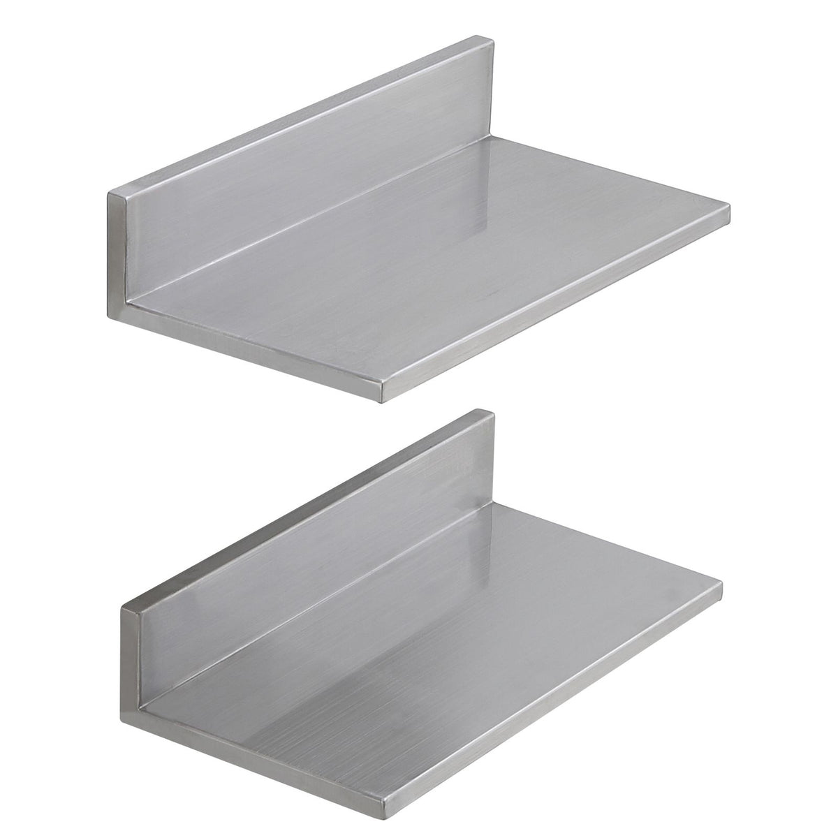 Wall-Mounted Commercial Kitchen Shelf with Backsplash