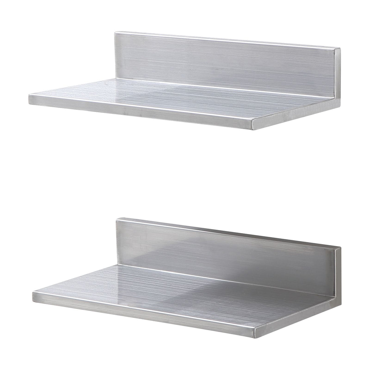 Wall-Mounted Commercial Kitchen Shelf with Backsplash