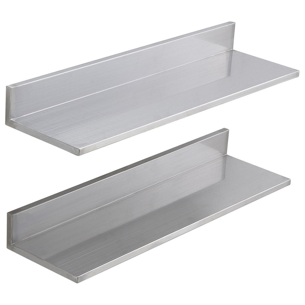 Wall-Mounted Kitchen Shelf with Backsplash