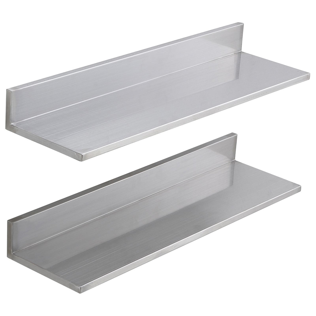 Wall-Mounted Kitchen Shelf with Backsplash