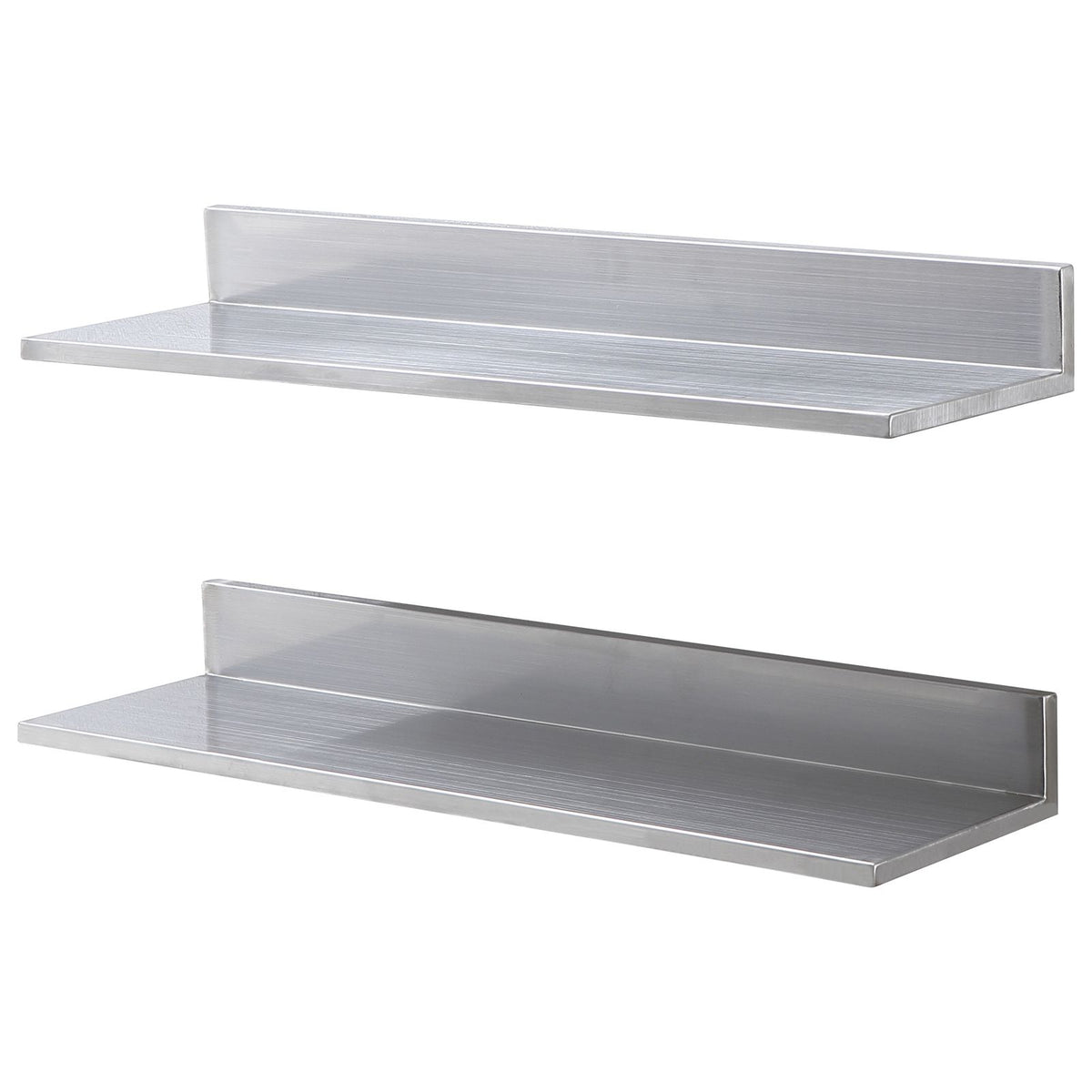 Wall-Mounted Kitchen Shelf with Backsplash