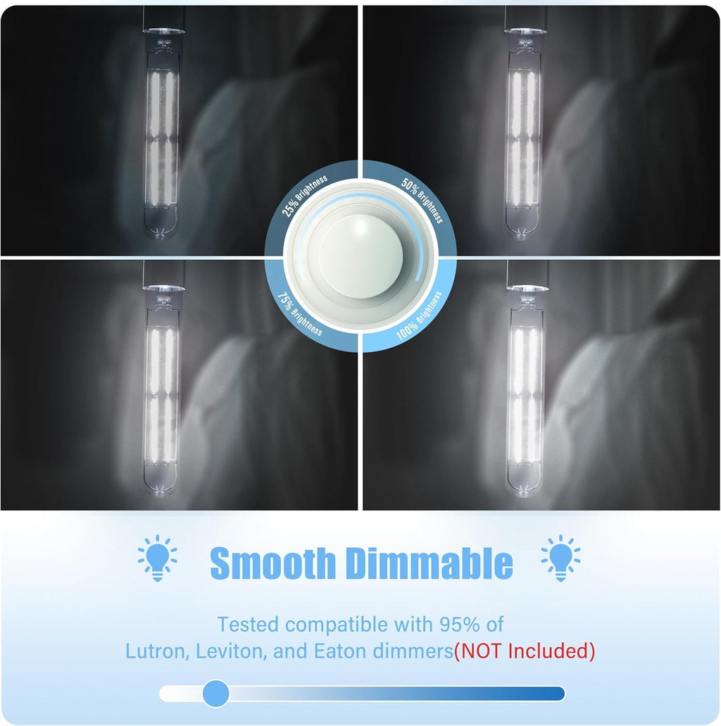 Dimmable Daylight Tubular LED Filament Bulbs