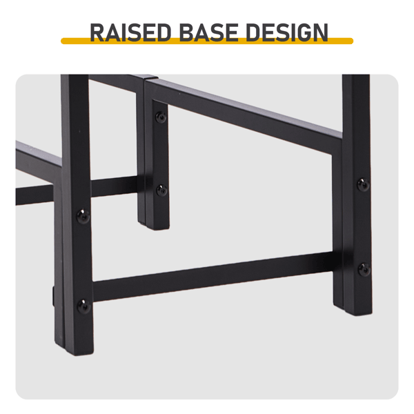 Raised Firewood Storage Rack with Vented Cover