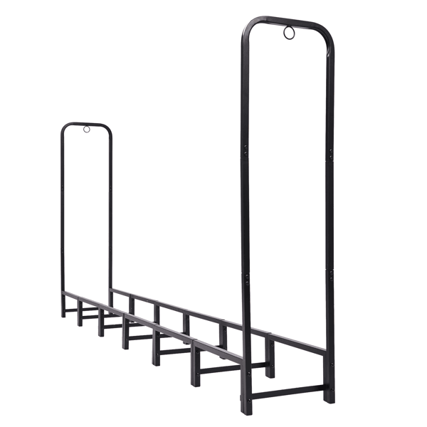 Raised Firewood Storage Rack with Vented Cover