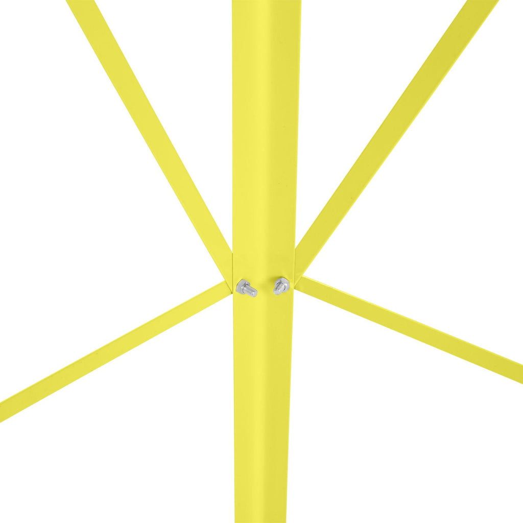 Yellow Wind-Powered Garden Windmill