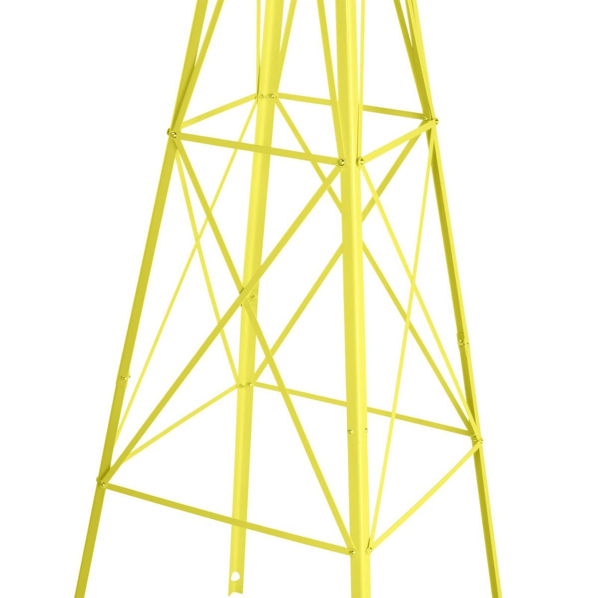 Yellow Wind-Powered Garden Windmill