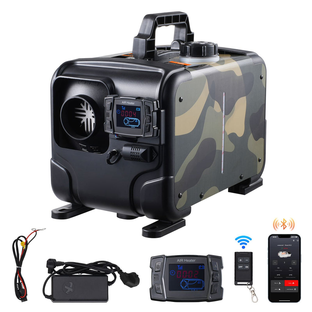 8kW Diesel Heater with Bluetooth Control, CO Alarm, and Quiet Operation