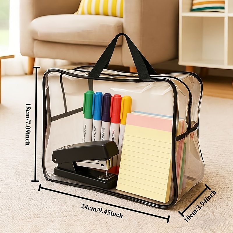 Thickened Transparent Large-Capacity Plastic Storage Bags with Sturdy Zipper Pulls
