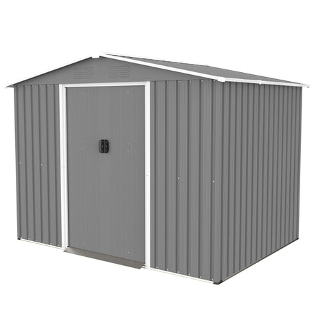 Outdoor Storage Shed with Sliding Lockable Doors