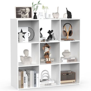 Modern 9-Cube Organizer with Removable Back Panels