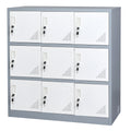 9-Door Metal Locker with Individual Keys – Ideal for Office, School, Gym