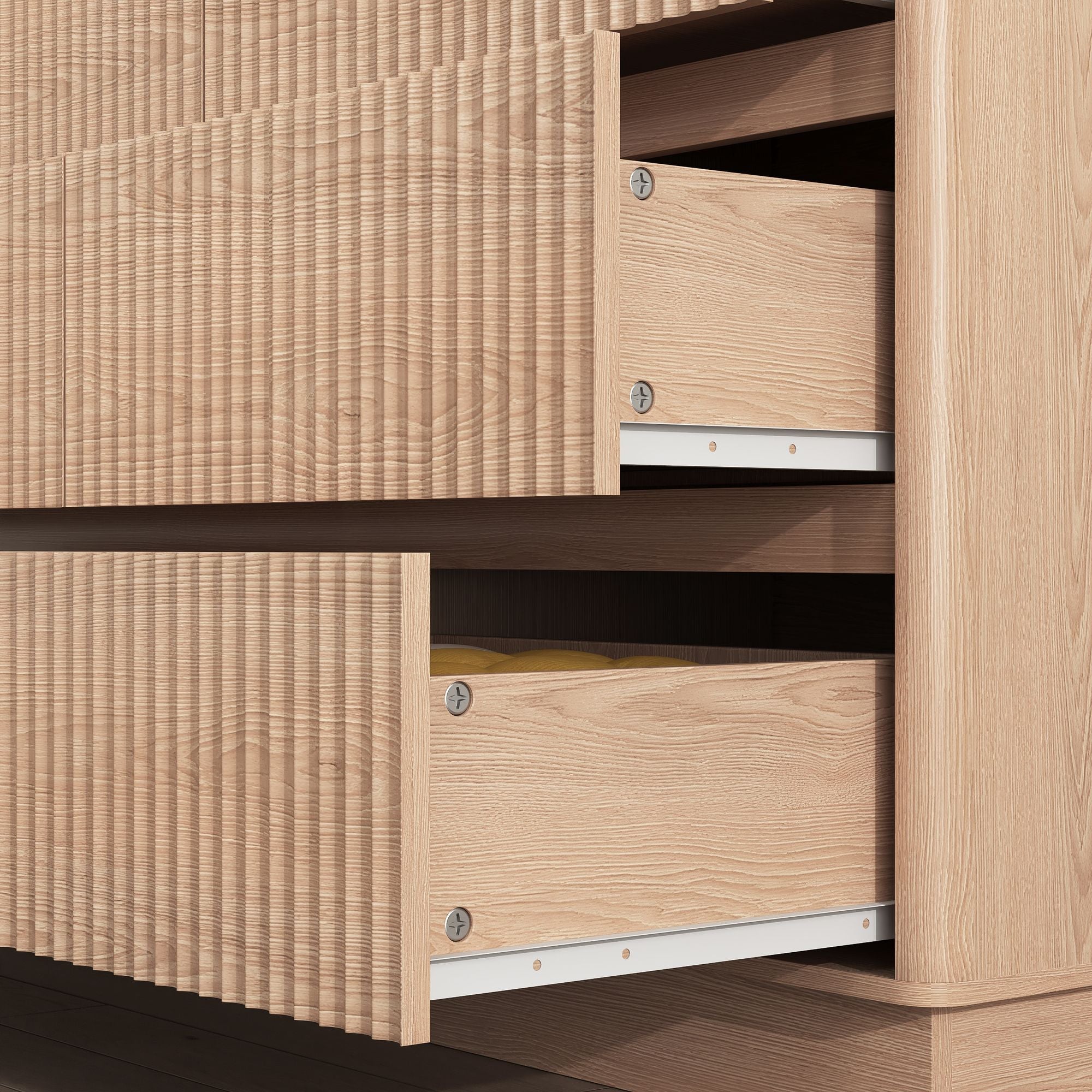 Mid-Century Nine-Drawer Dresser with Wave Front