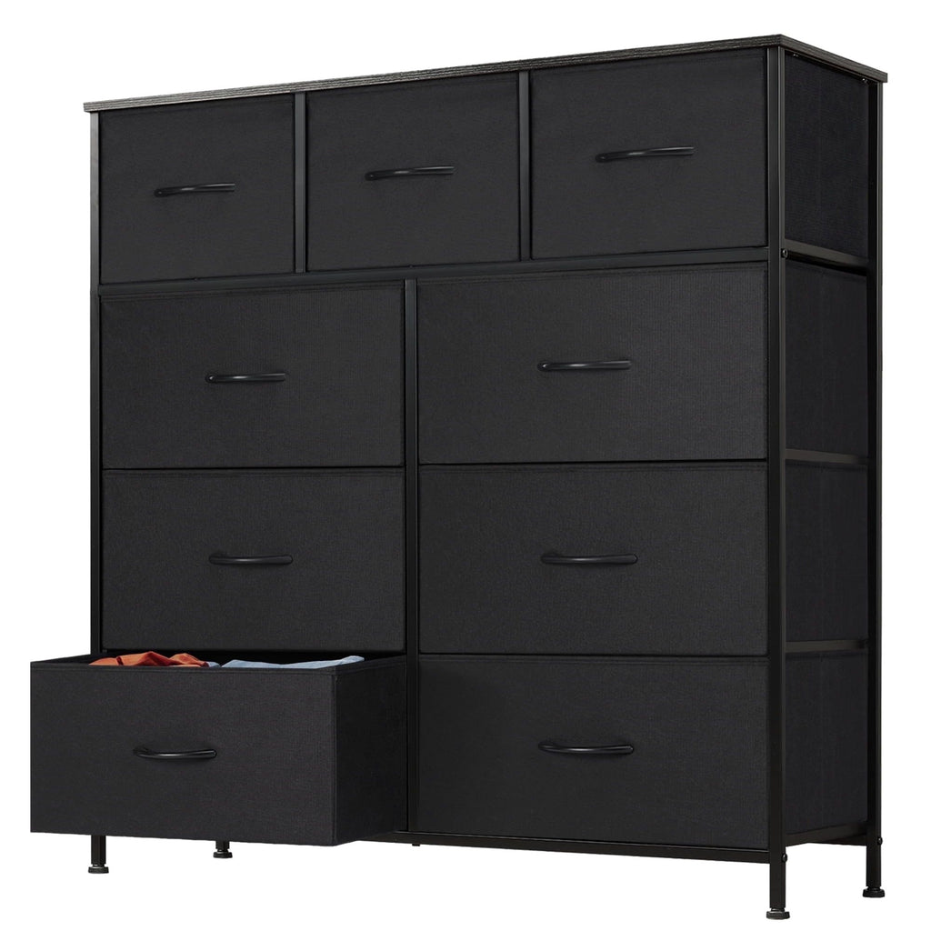 Wide Drawer Dresser and Versatile Storage Tower