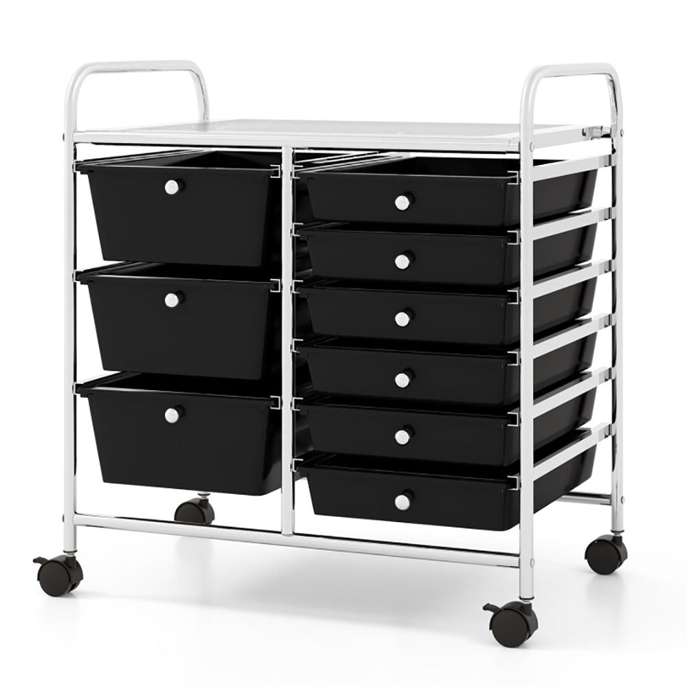 9-Drawer Rolling Storage Cart with Colorful Drawers