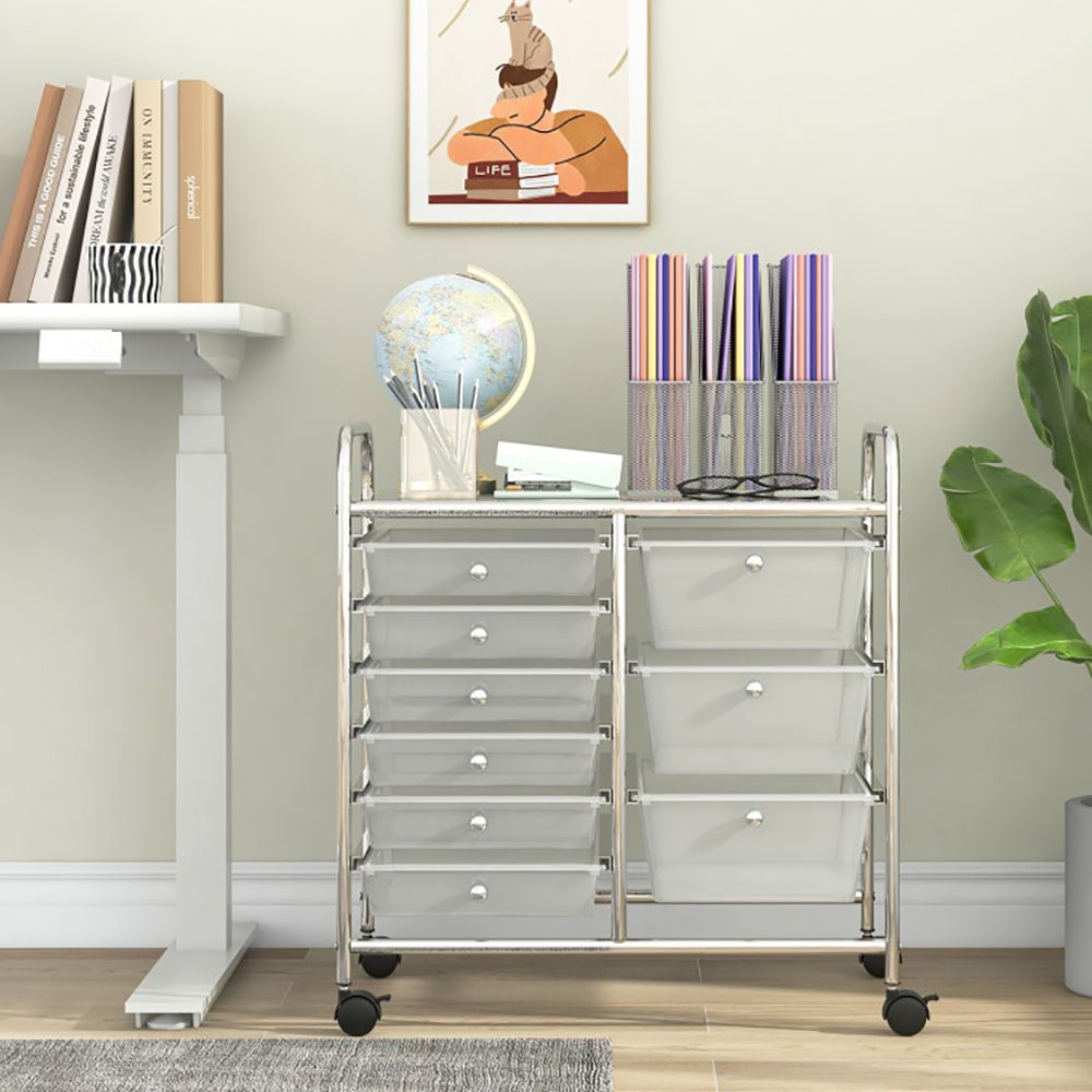 9-Drawer Rolling Storage Cart with Colorful Drawers