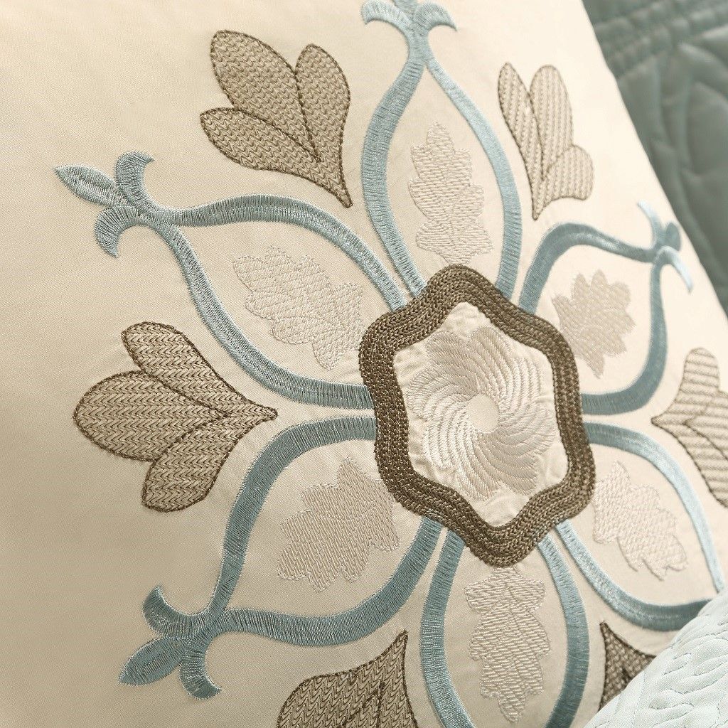 Traditional Blue Charmeuse Comforter Collection