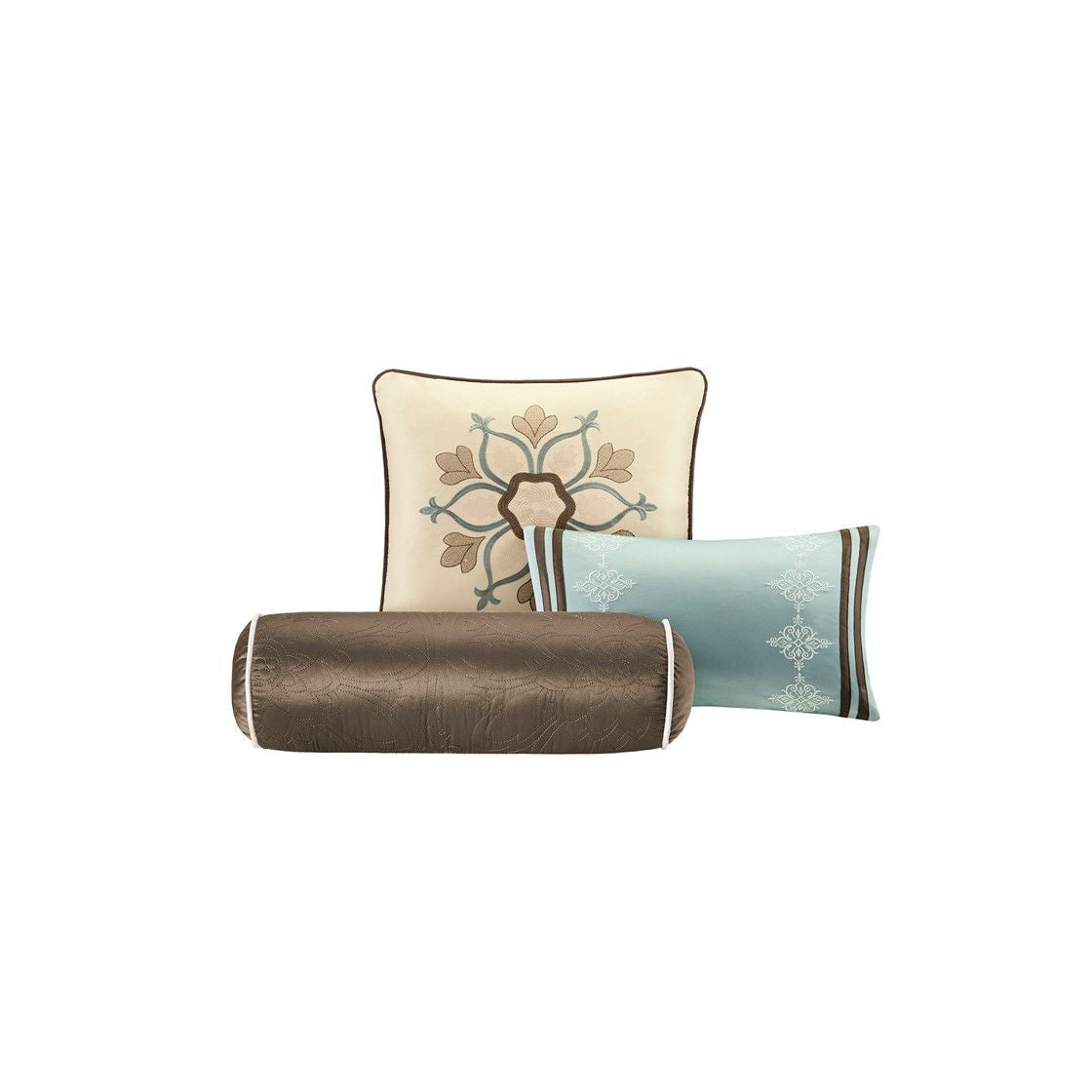 Traditional Blue Charmeuse Comforter Collection