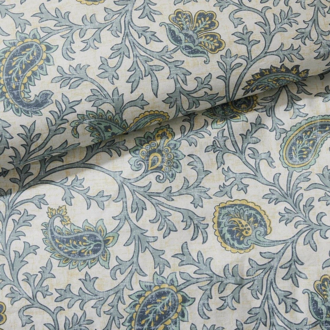 Paisley Comforter Set with Pintucked Shabby Chic Detail