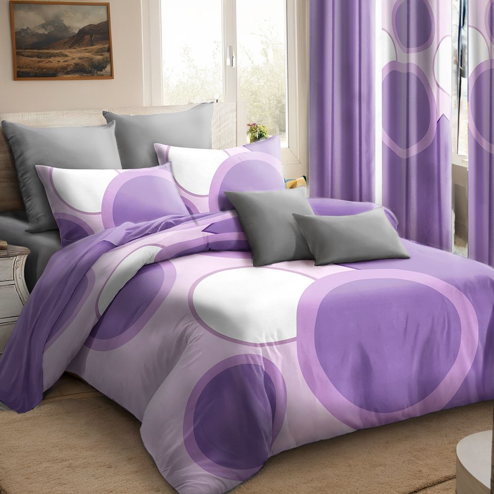 Complete Purple Geometric Bedding and Curtain Bundle