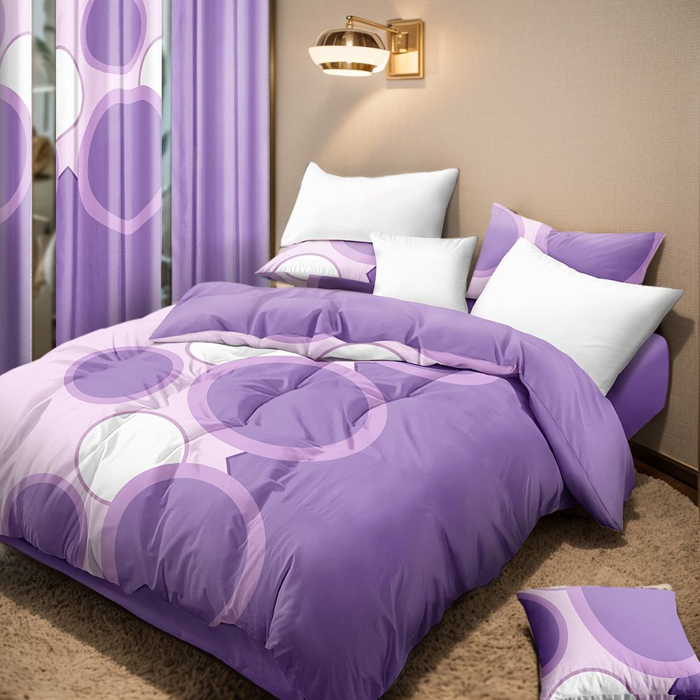 Complete Purple Geometric Bedding and Curtain Bundle