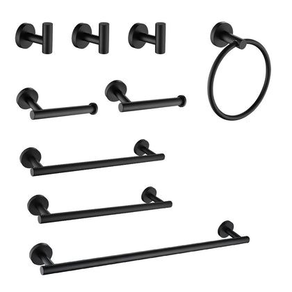 9-Piece Bathroom Towel Rack Set – Wall Mount, Modern Design