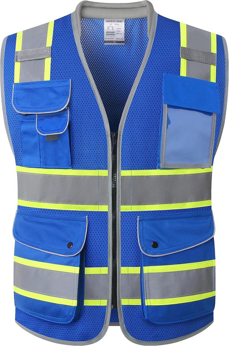 Nine-Pocket Mesh Work Utility Vest