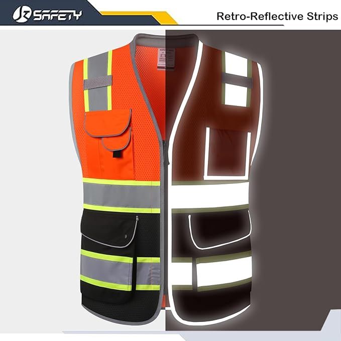 High-Visibility Utility Vest with Cushioned Collar