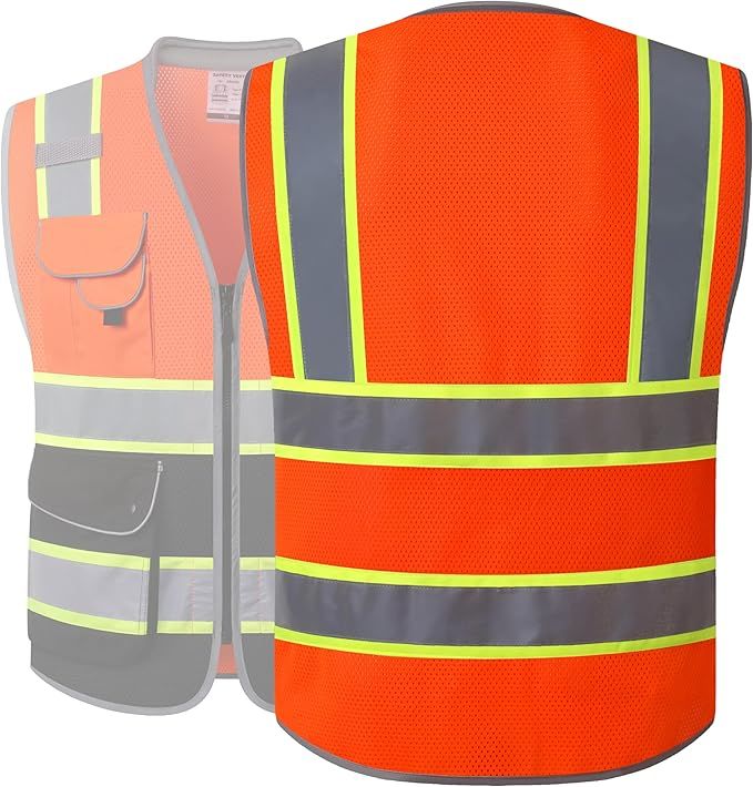 High-Visibility Utility Vest with Cushioned Collar