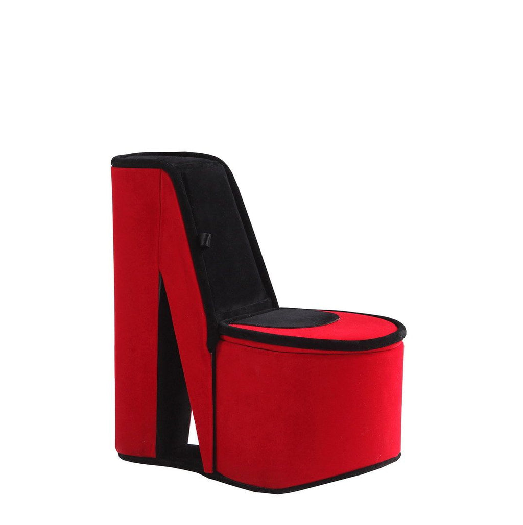 Red High Heel Display Jewelry Box with Hidden Storage