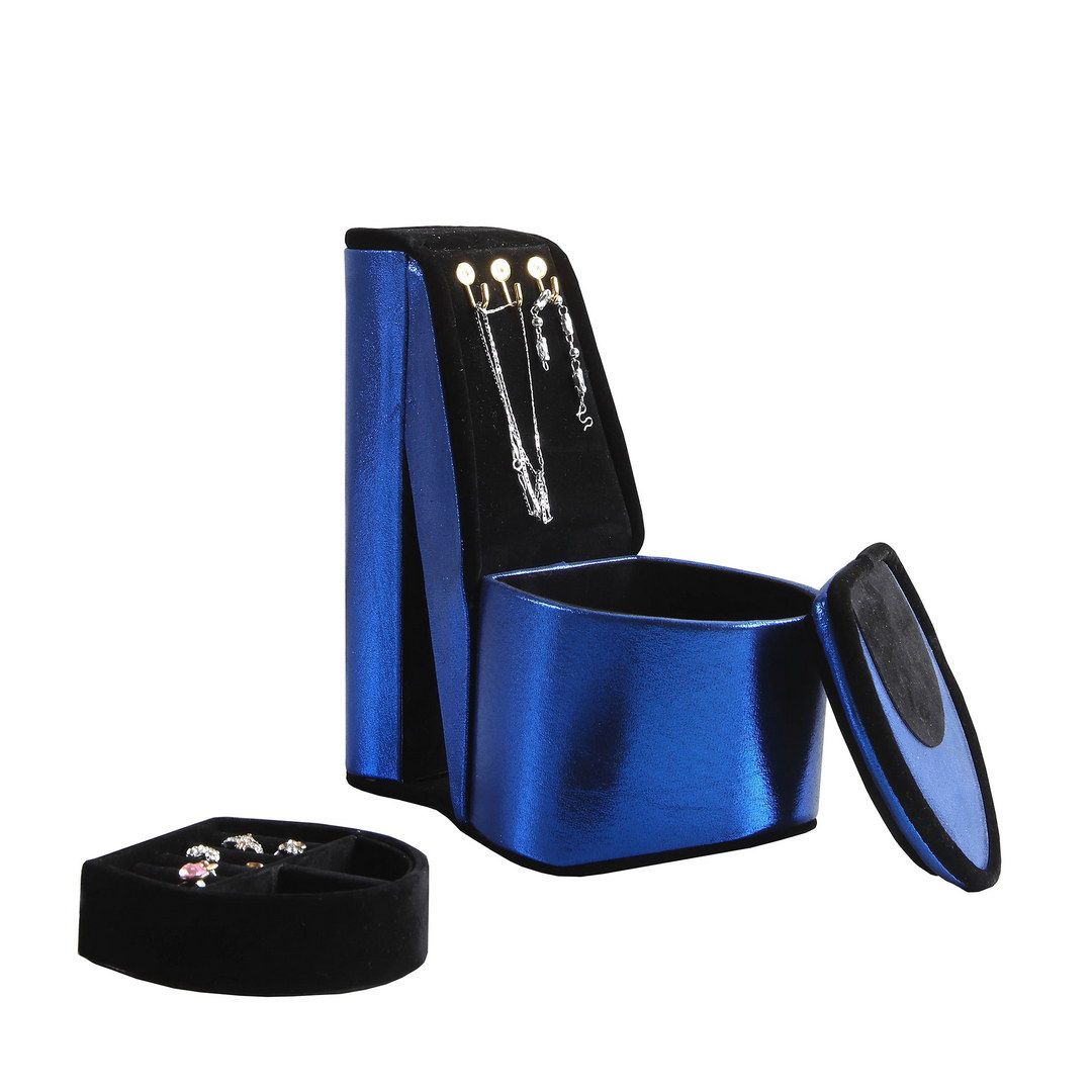 Blue Velvet High Heel Display Jewelry Box